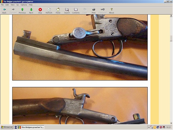 Belgian folding poacher shotgun