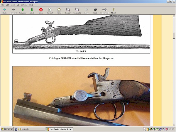 Fusil pliant belge leclercq (braconnier)