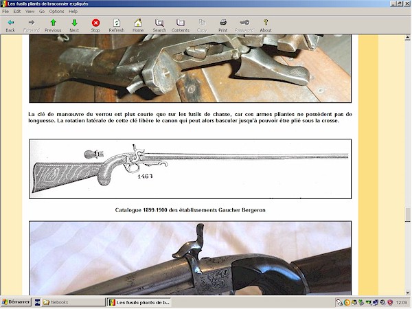 Fusil pliant belge leclercq (braconnier)