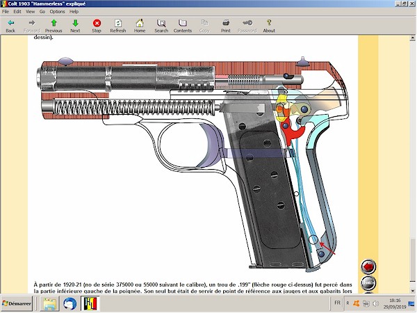 Colt 1903 hammerless expliqu