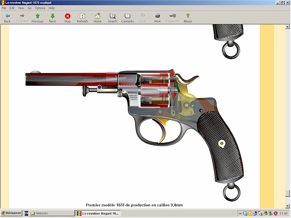 Revolver double action Lefaucheux