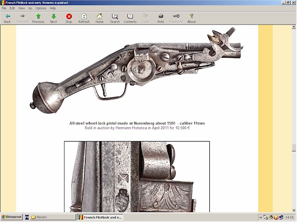 French flintlock pistol