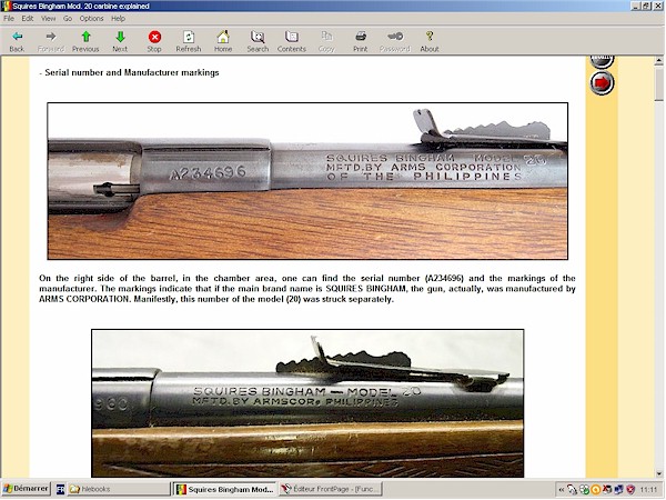 Squires Bingham Model 20 carbine in caliber .22 LR