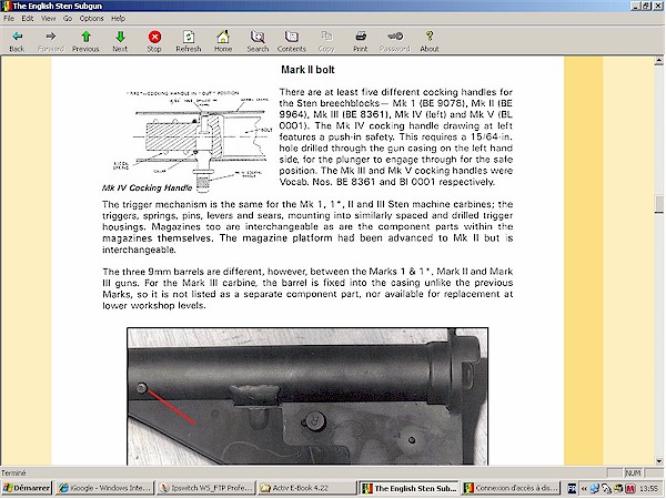 British Sten submachine gun