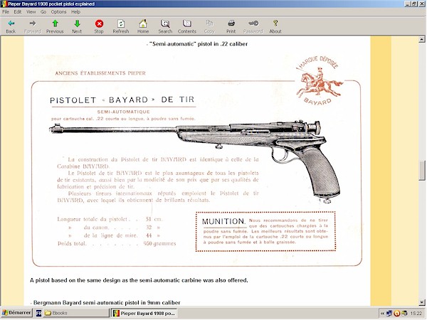 Pieper Bayard model 1908 pistol