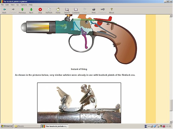 percussion boxlock pistol