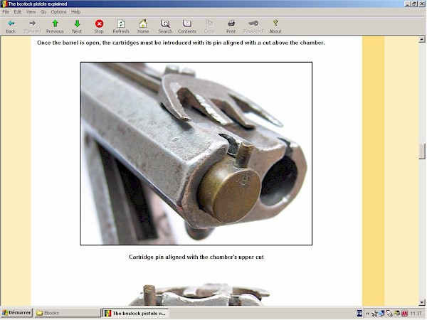 pinfire boxlock pistol