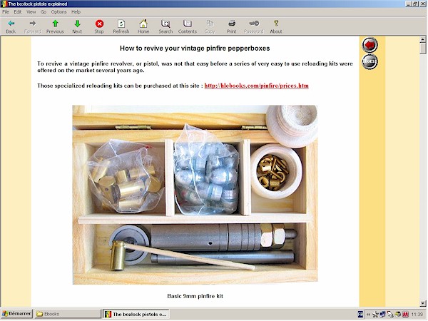 pinfire cartridge reloading