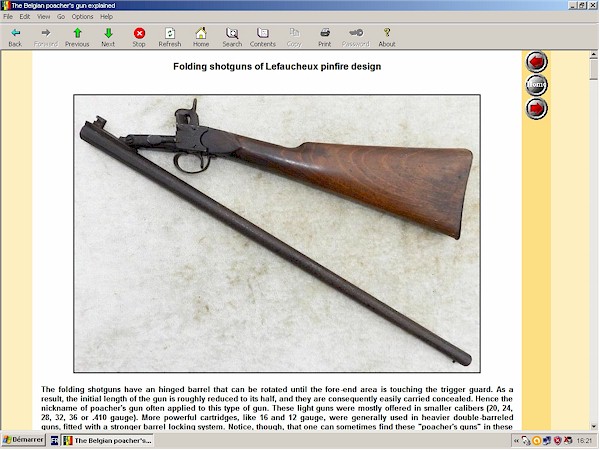 Belgian folding poacher shotgun