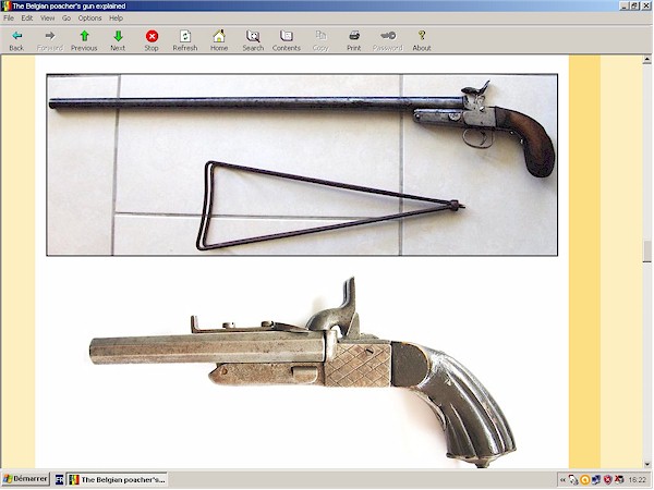 Belgian folding poacher shotgun