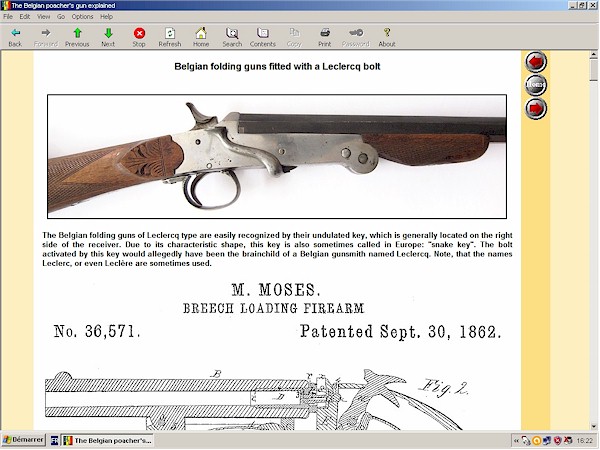 Belgian folding poacher shotgun