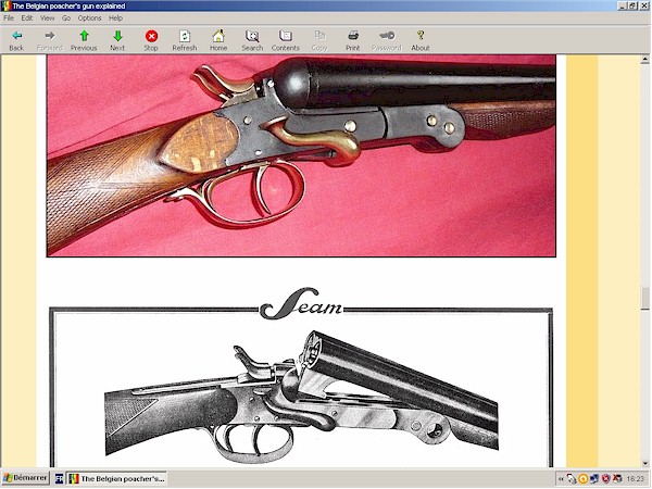 Belgian folding poacher shotgun