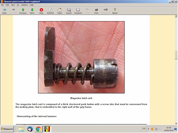 Clement 1909  pistol explained