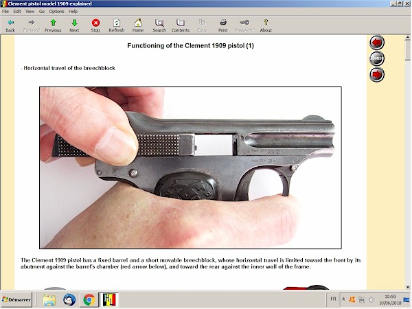 Clement 1909  pistol explained