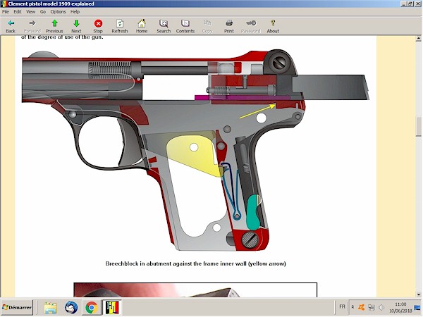 Clement 1909  pistol explained