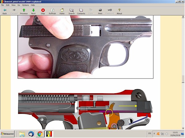 Clement 1909  pistol explained