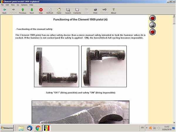 Clement 1909  pistol explained