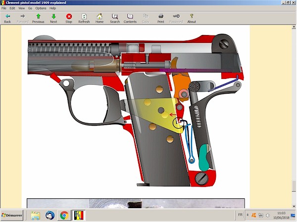 Clement 1909  pistol explained