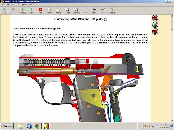 Clement 1909  pistol explained