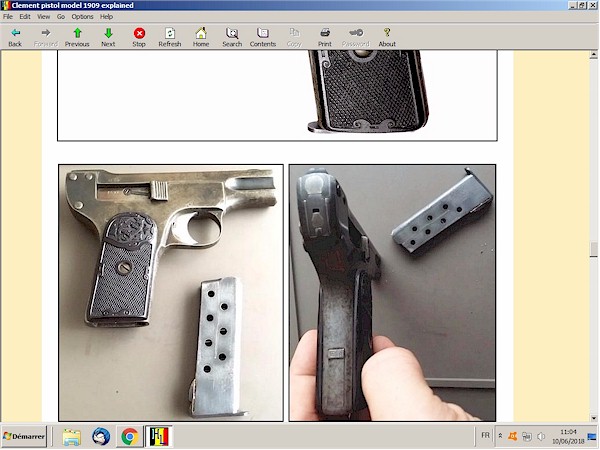 Clement 1909  pistol explained