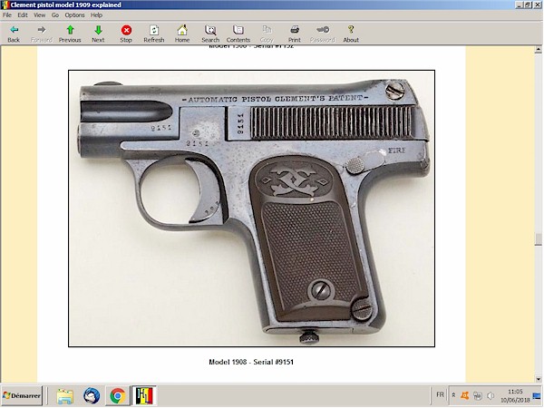 Clement 1909  pistol explained