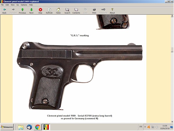 Clement 1909  pistol explained