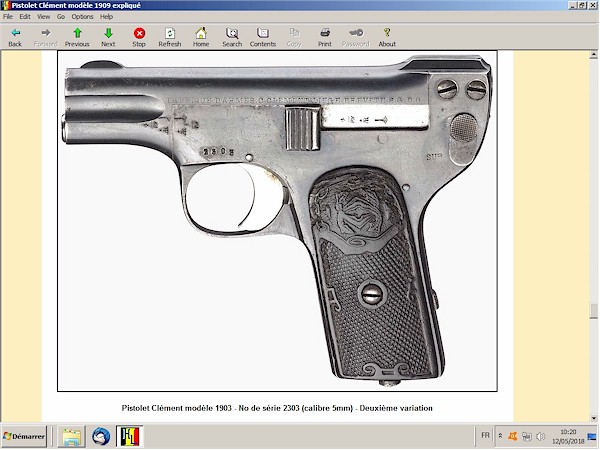 Pistolets Clément - 1903 1907 1908 1909 1912