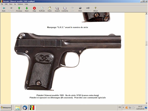 Pistolets Clément - 1903 1907 1908 1909 1912