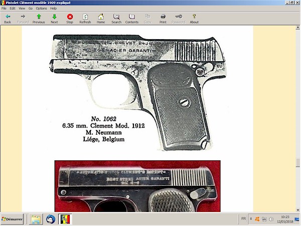 Pistolets Clément - 1903 1907 1908 1909 1912