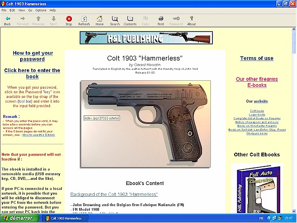 Colt 1903 1906 hammerless