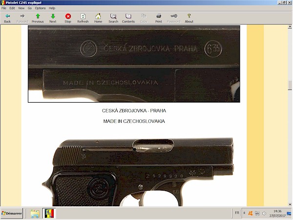 Pistolet CZ-45 expliqu