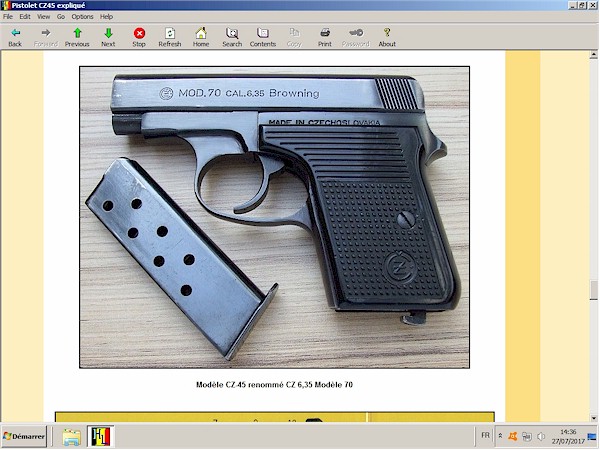 Pistolet CZ-45 expliqu