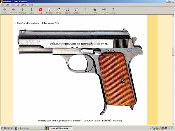 Hungarian Femaru (Frommer) pistol Model 37 explained