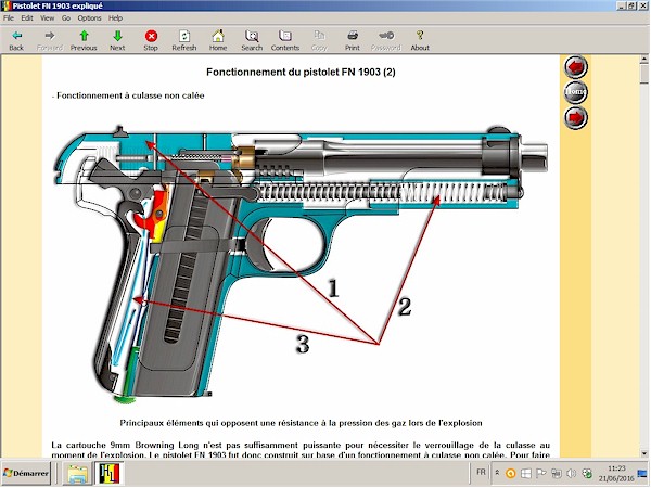pistolet fn 1903 expliqu